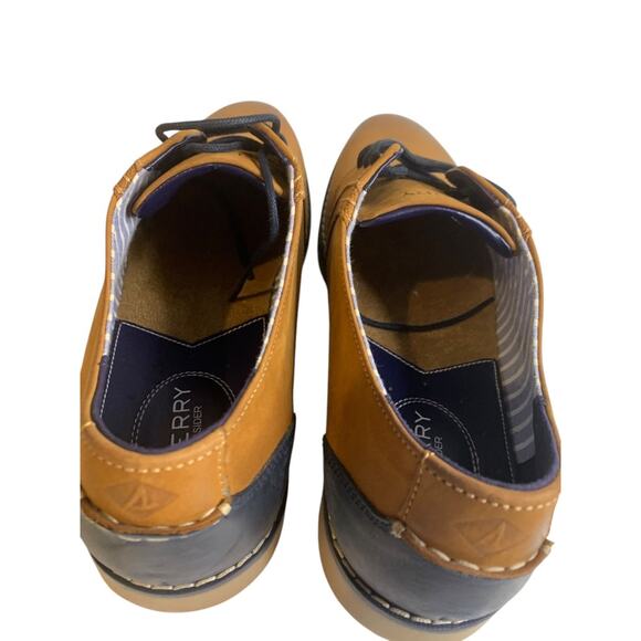 Size 13M Sperry Men\'s Newman Oxford Leather Casual Tan (STS25408) New